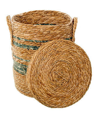 Set 6 Cestos Hierba De Mar Natural/Verde