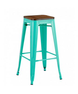 Taburete Tul Verde Vintage