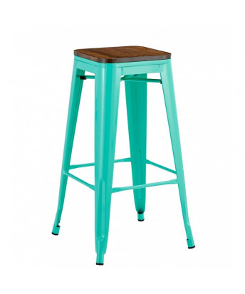 Taburete Tul Verde Vintage