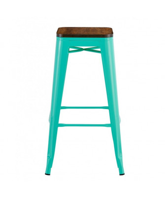 Taburete Tul Verde Vintage