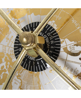 Globo Terráqueo Dorado / Mármol