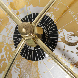 Globo Terráqueo Dorado / Mármol