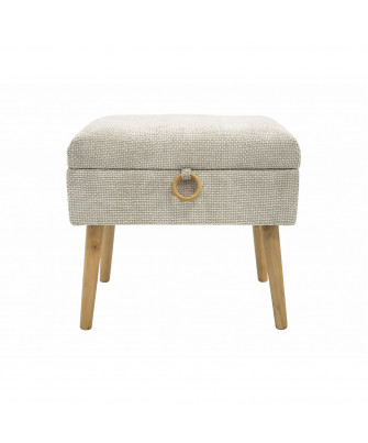 Banqueta Baúl Lukman Chenilla Beige