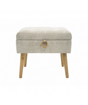 Banqueta Baúl Lukman Chenilla Beige
