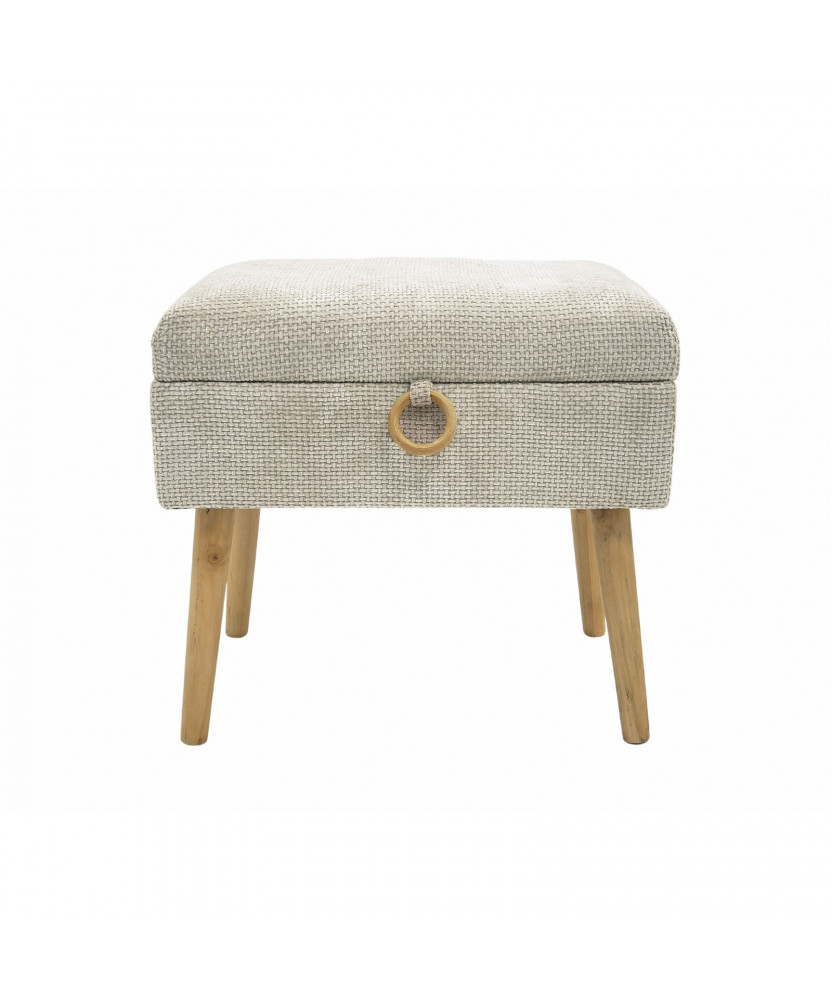 Banqueta Baúl Lukman Chenilla Beige