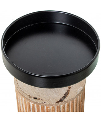 Portavelas Madera/Metal