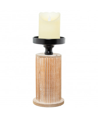 Portavelas Madera/Metal