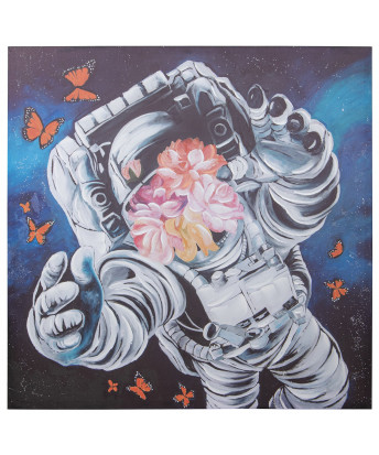 Cuadro Astronauta Floral 100 x 100