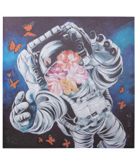 Cuadro Astronauta Floral 100 x 100