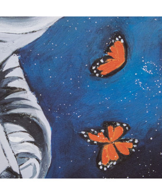 Cuadro Astronauta Floral 100 x 100