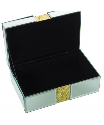 Joyero Cristal Espejo / Oro