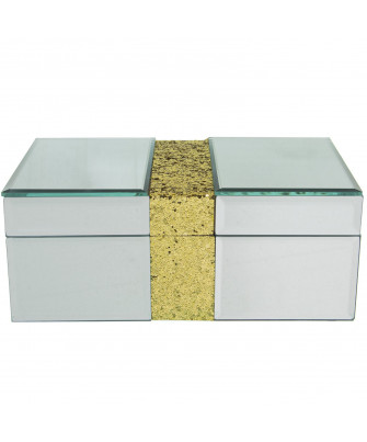 Joyero Cristal Espejo / Oro