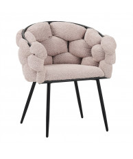 Sillón Laysan Rizo Suave Rosa Pálido