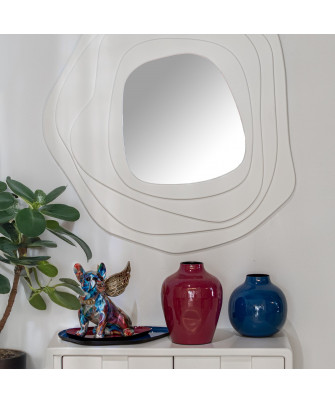 Espejo Ondas Blanco