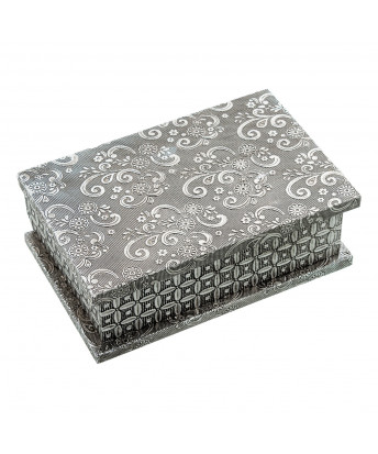 Caja Joyero Arabesco Metal Plata