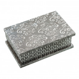 Caja Joyero Arabesco Metal Plata