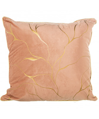 Cojín Lena Terciopelo Marrón/Oro