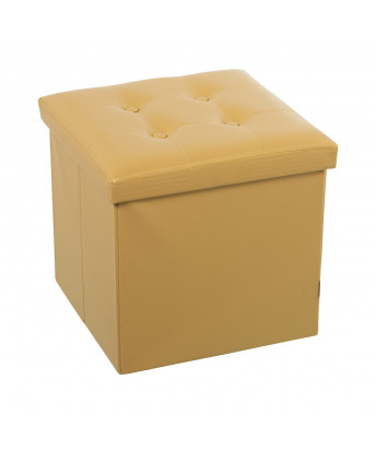 Puf Plegable Polipiel Dorado