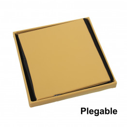 Puf Plegable Polipiel Dorado