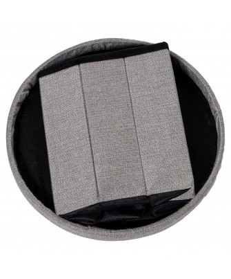Puf Plegable Almacenaje Gris