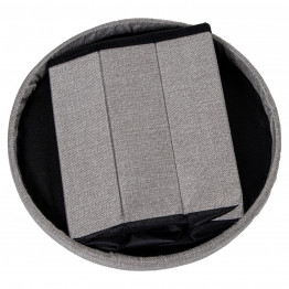 Puf Plegable Almacenaje Gris