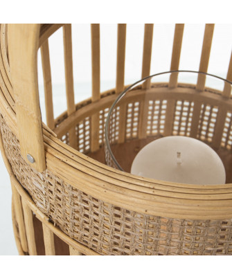 Set 2 Faroles Bambu Natural