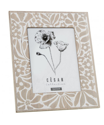 Portafotos Flores Madera