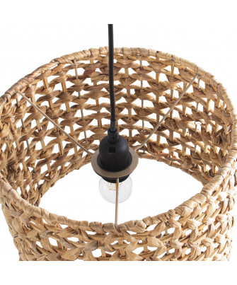 Lámpara Techo Metal/Mimbre