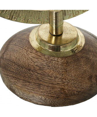 Globo Terráqueo Blanco/Dorado