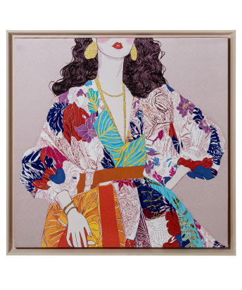 Cuadro Lienzo Impreso Silueta Mujer