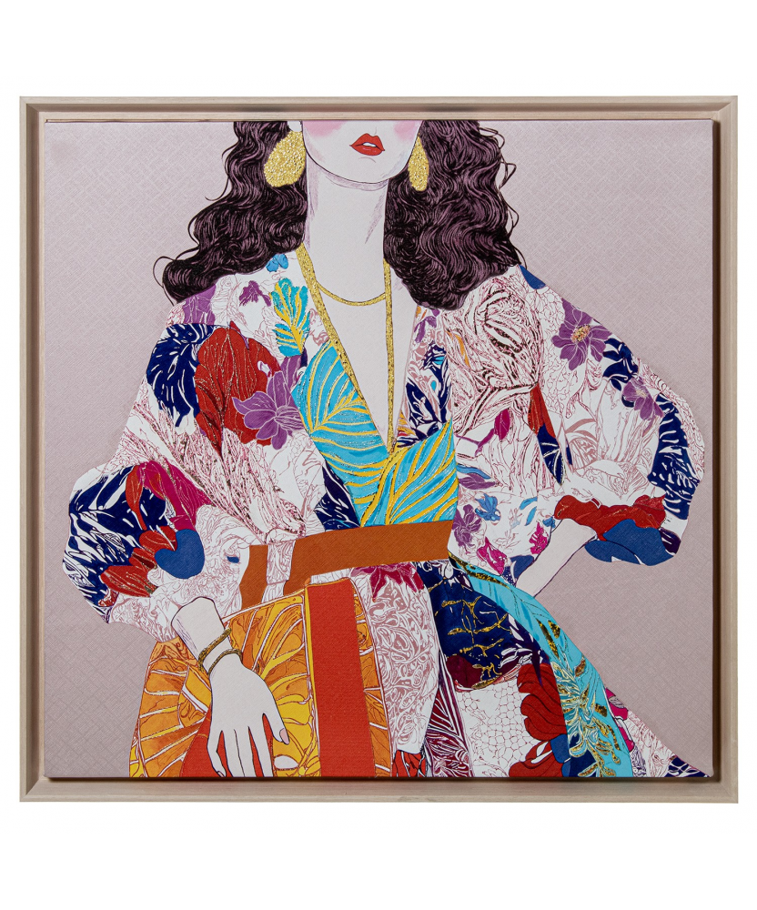 Cuadro Lienzo Impreso Silueta Mujer