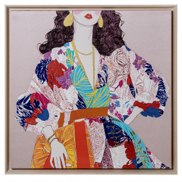 Cuadro Lienzo Impreso Silueta Mujer