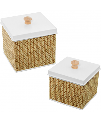 Set 2 Cajas Madera Multiusos