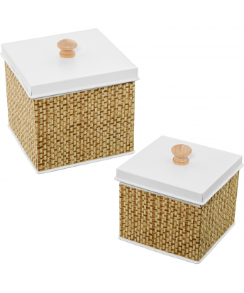 Set 2 Cajas Madera Multiusos