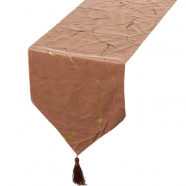 Camino De Mesa 30x180cm Rosa/Oro