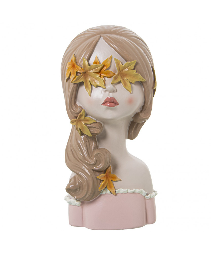 Busto Chica Flores Otoño