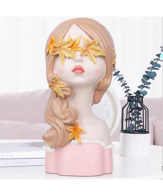 Busto Chica Flores Otoño