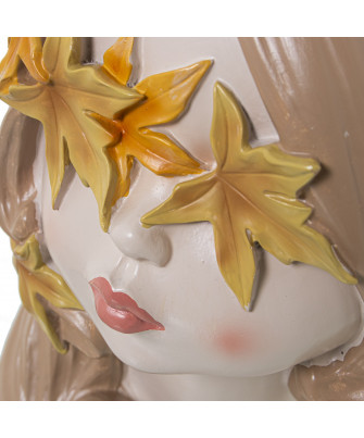 Busto Chica Flores Otoño