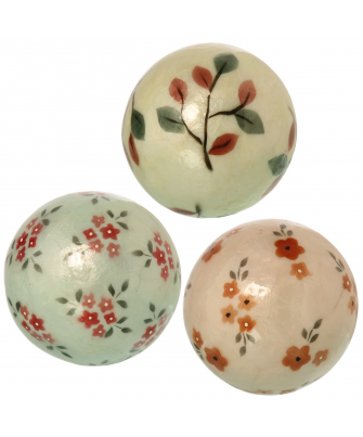 Set 3 Deco Bolas Flores
