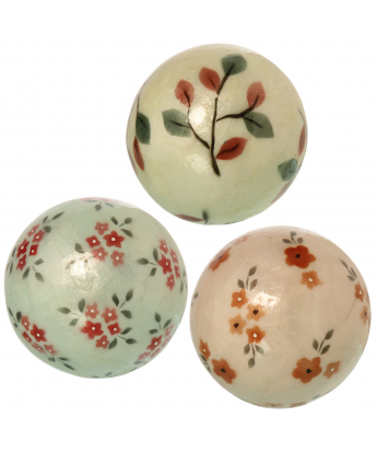 Set 3 Deco Bolas Flores