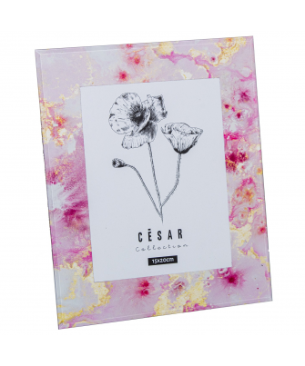 Portafotos Cristal Rosa Abstracto