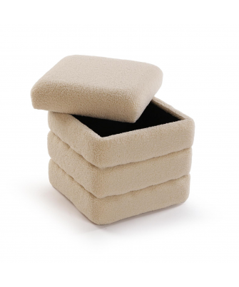 Puf Arcón Borreguito Beige