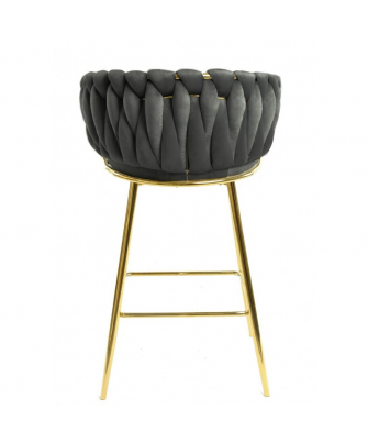 Taburete Selecta Gris / Dorado