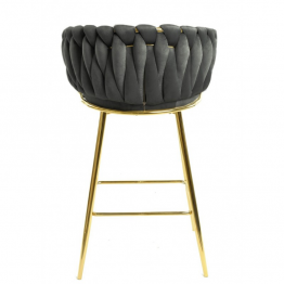 Taburete Selecta Gris / Dorado