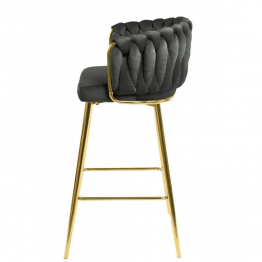 Taburete Selecta Gris / Dorado