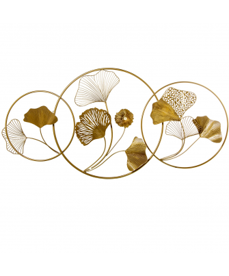 Deco Pared Hojas Doradas