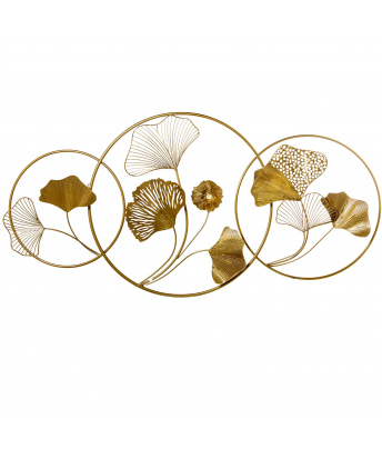 Deco Pared Hojas Doradas