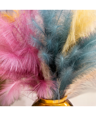 Rama Plumas Rosa Poliéster 110cm