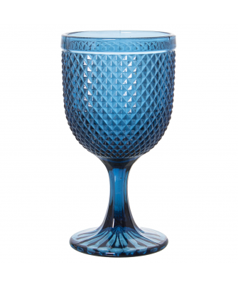 Copa Cristal Diamante Azul
