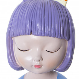 Chica Sentada Orejas Conejo Morada